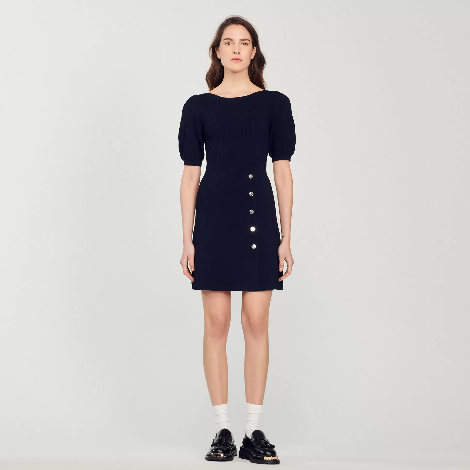 Sandro Paris Balloon-Sleeved Dress> Dresses