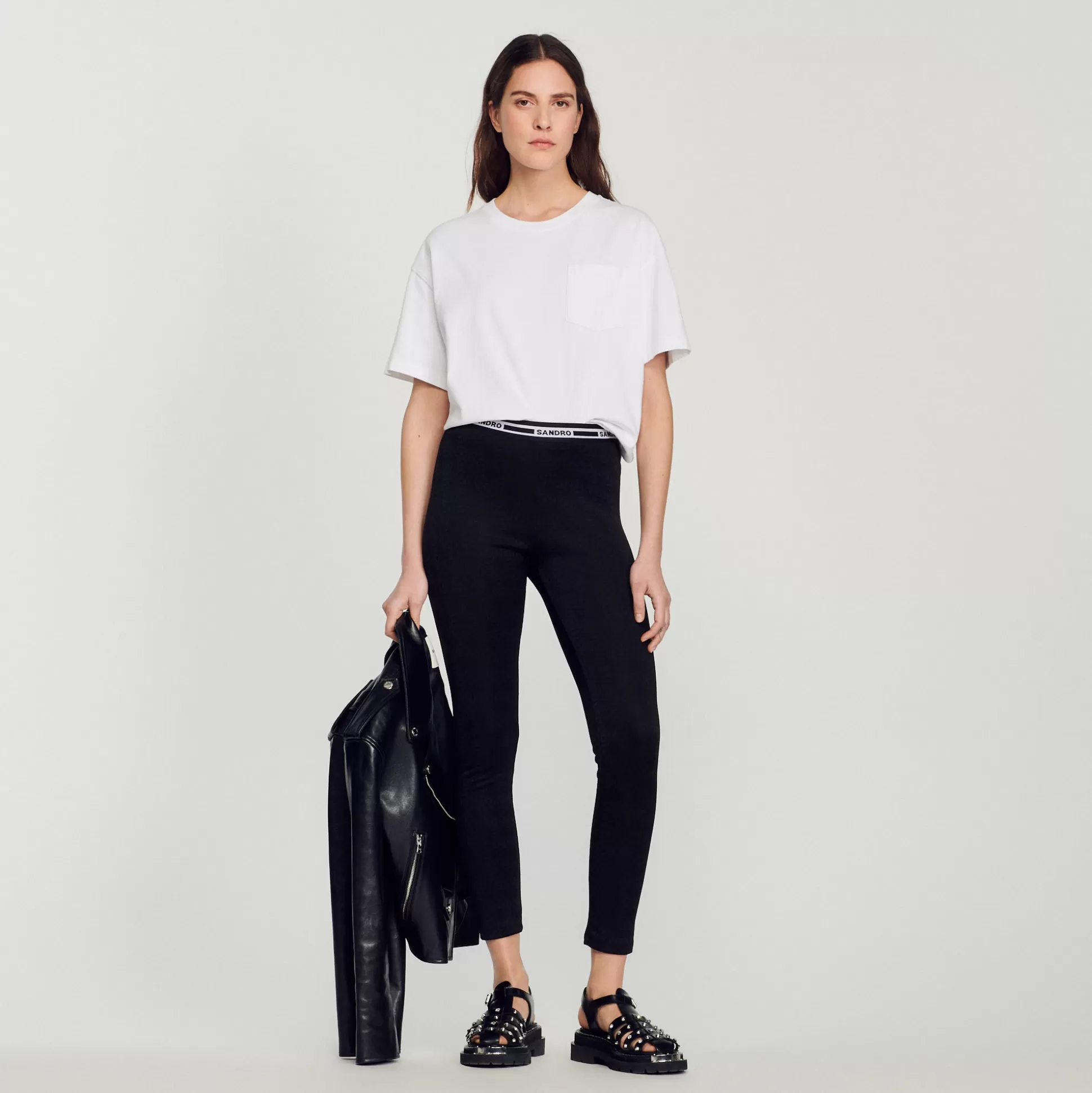 Sandro Paris Cropped Loose T-Shirt> T-Shirts