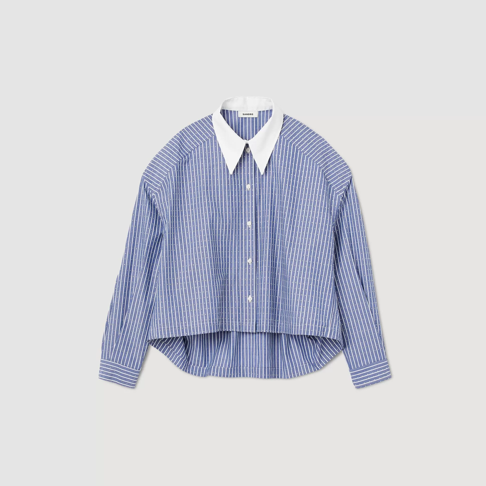 Sandro Paris Cropped Oversized Shirt> Tops & Shirts