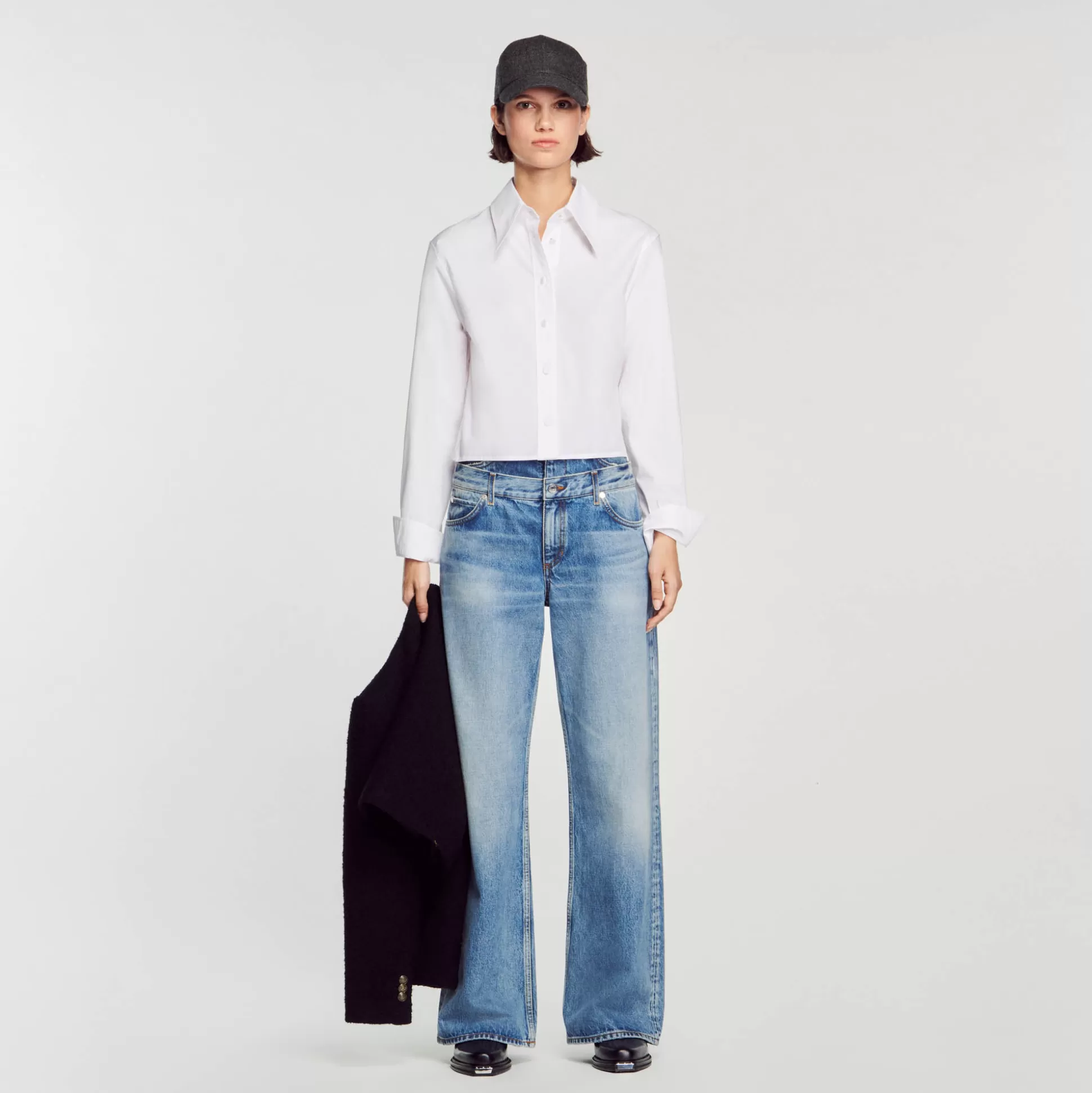 Sandro Paris Cropped Shirt> Tops & Shirts