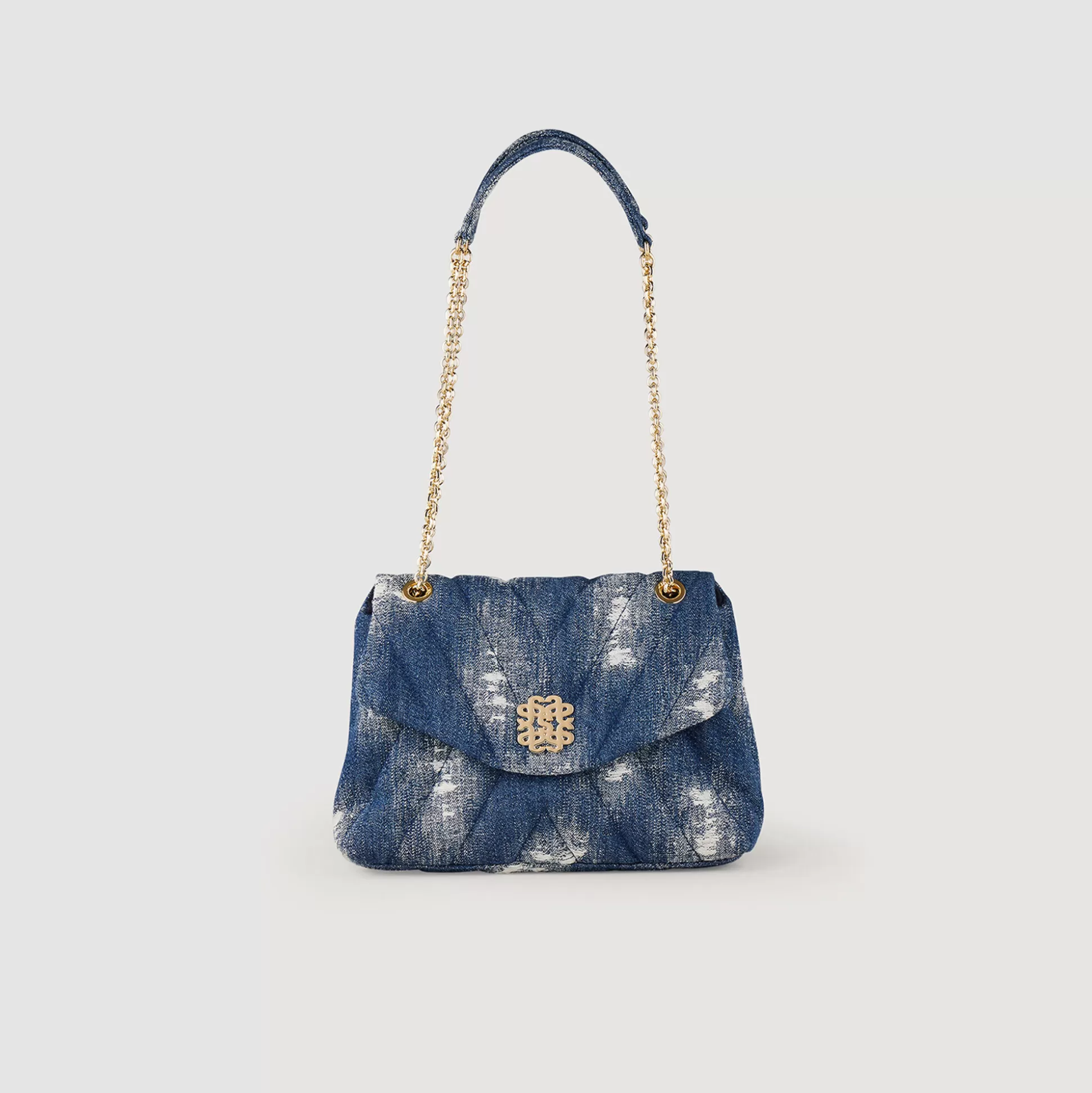 Sandro Paris Distressed Denim Mila Bag> Crossbody Bags