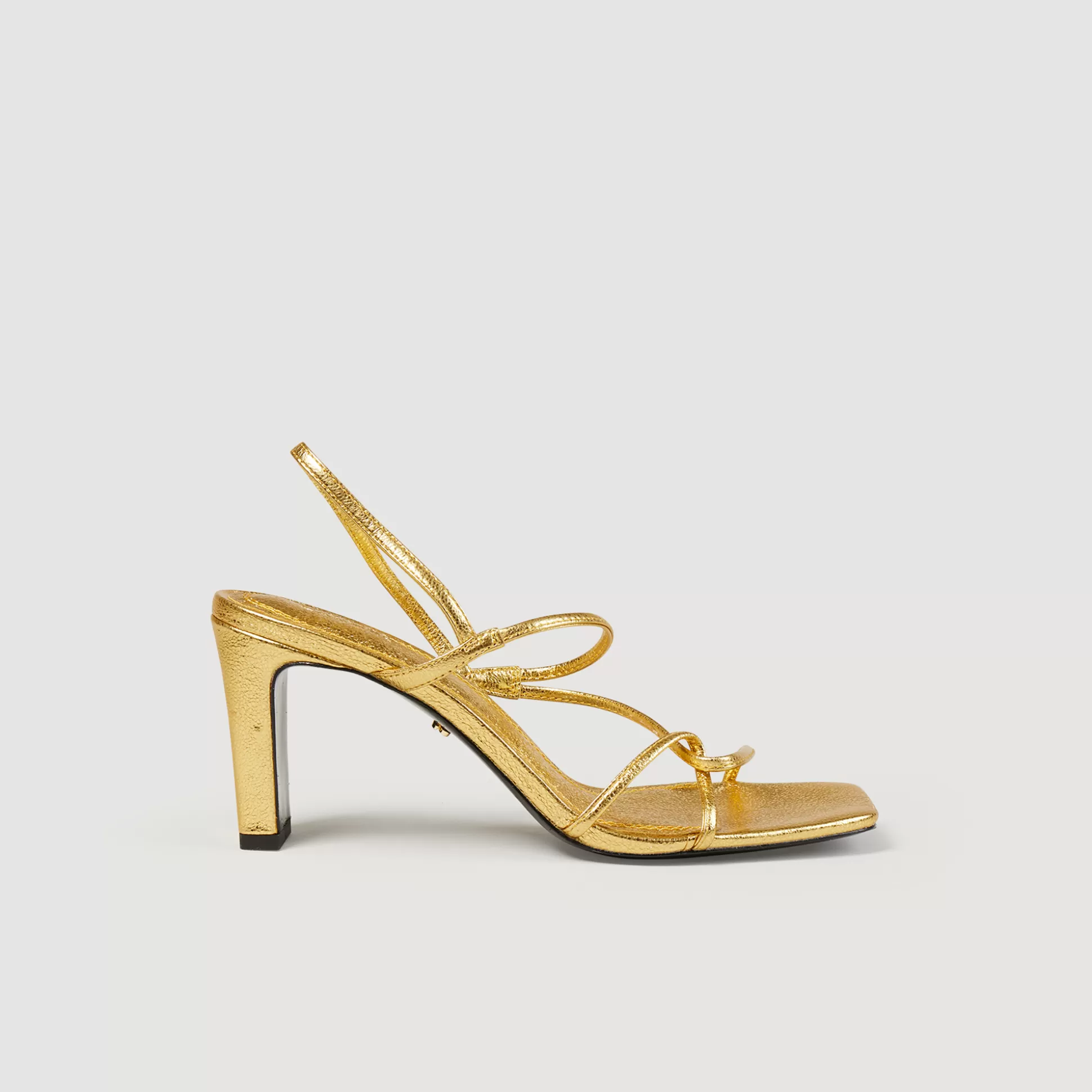 Sandro Paris Embossed Leather Sandals> Sandals