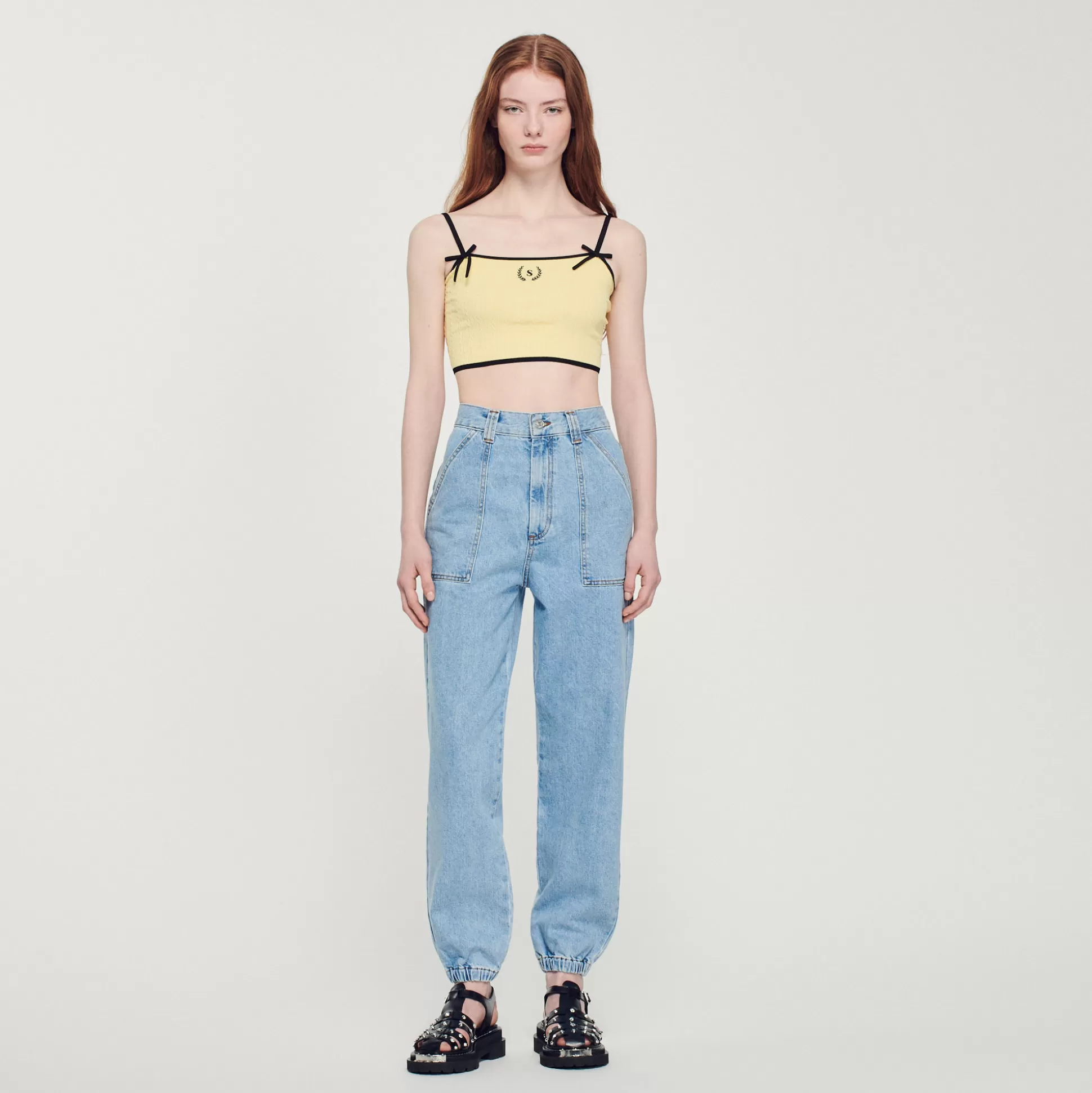 Sandro Paris Faded Denim Jeans> Jeans