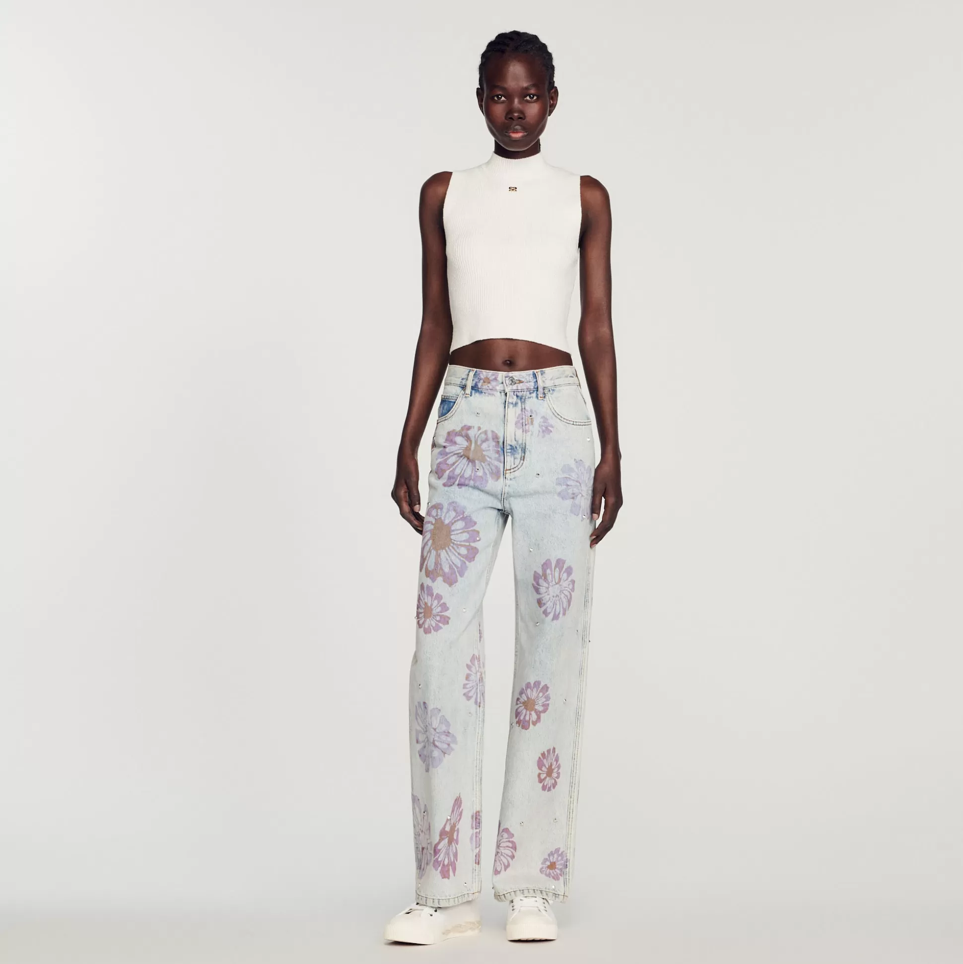 Sandro Paris Floral Jeans> Jeans