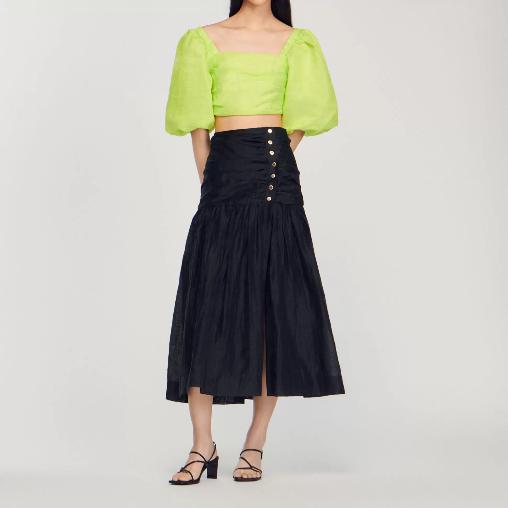 Sandro Paris Gathered Long Skirt> Skirts