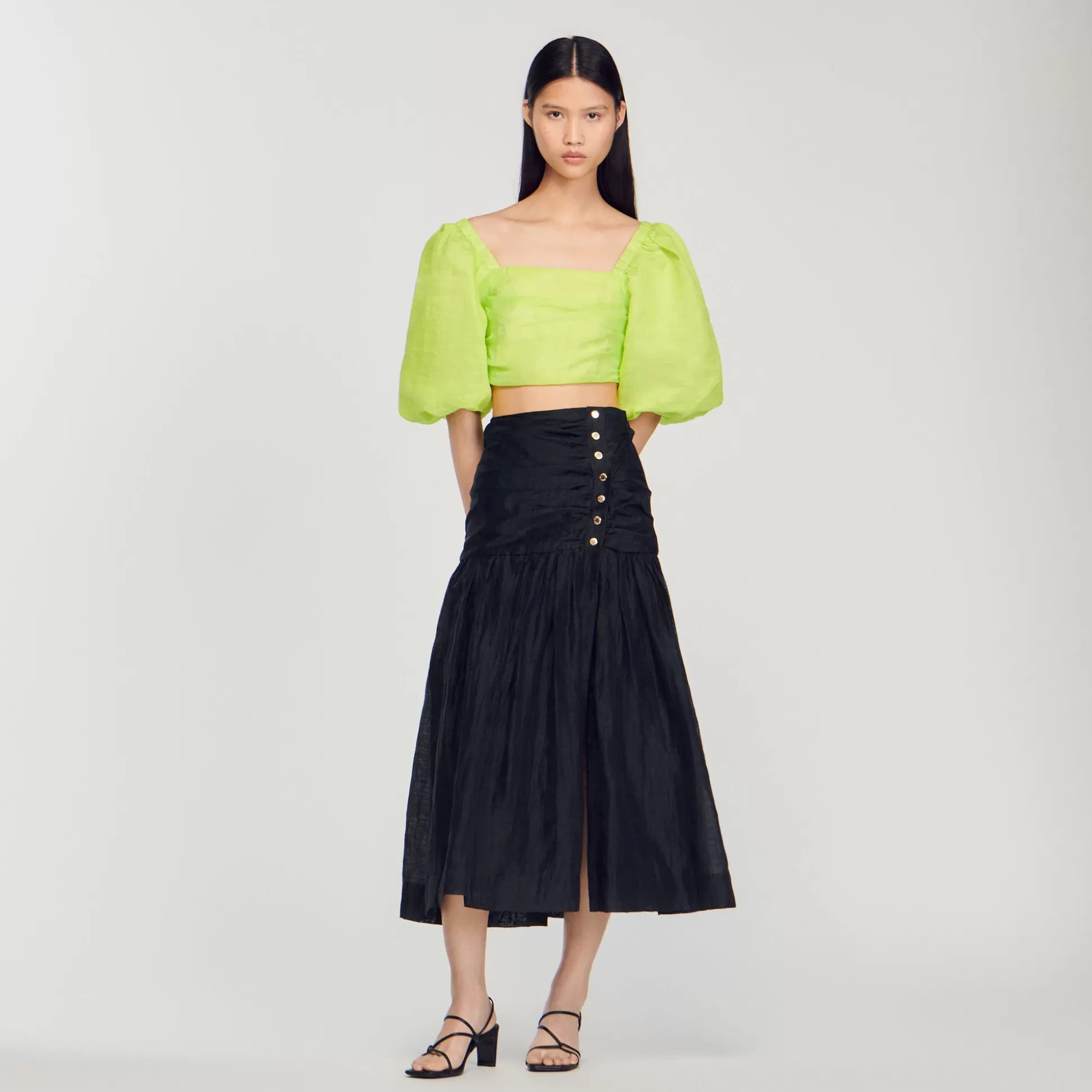 Sandro Paris Gathered Long Skirt> Skirts