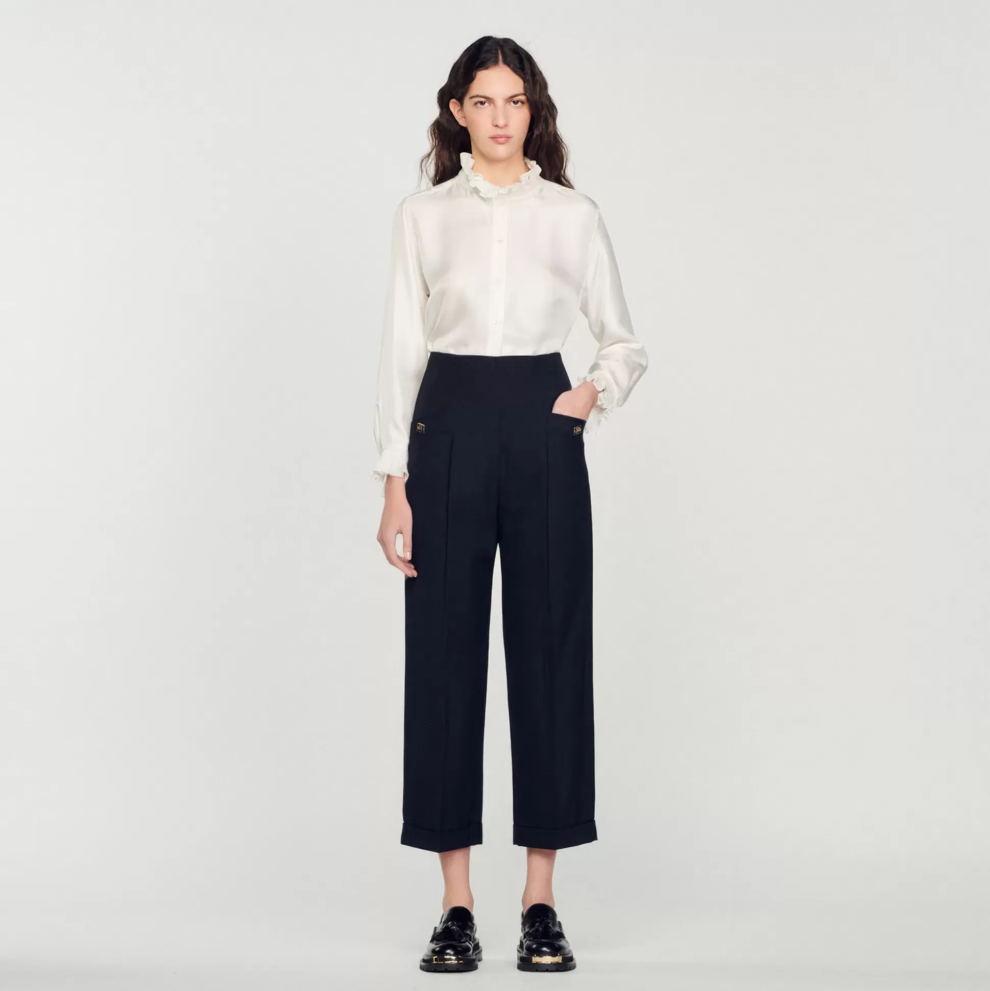 Sandro Paris High-Waisted Pants> Pants & Shorts