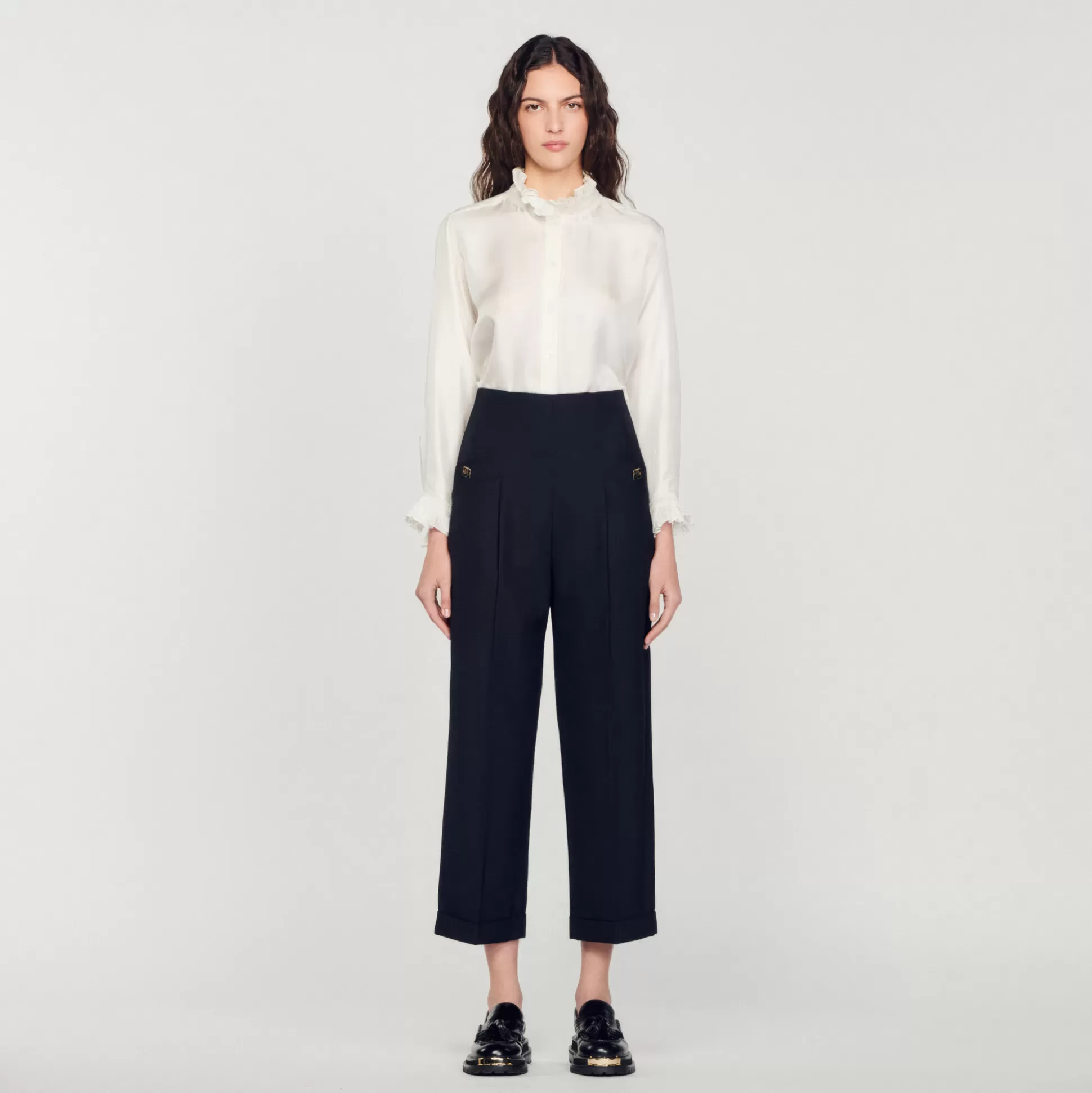 Sandro Paris High-Waisted Pants> Pants & Shorts