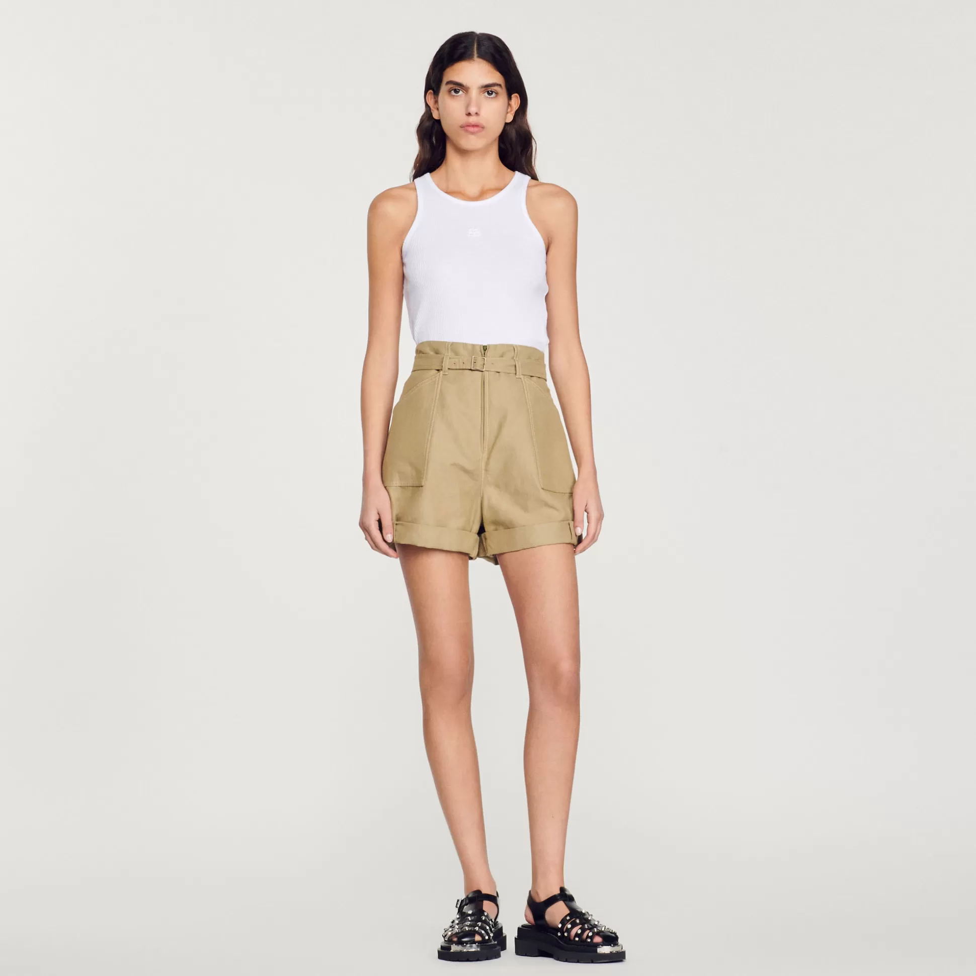 Sandro Paris High-Waisted Shorts> Pants & Shorts