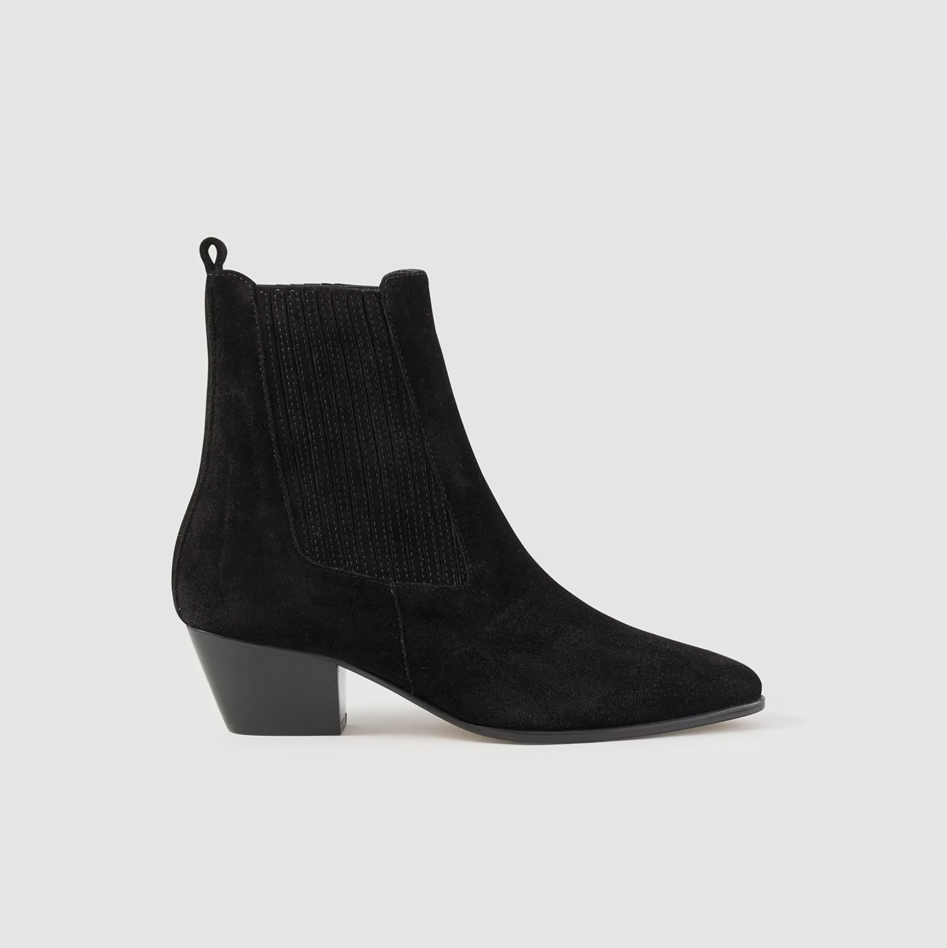 Sandro Paris Leather Ankle Boots With Elastic> Boots