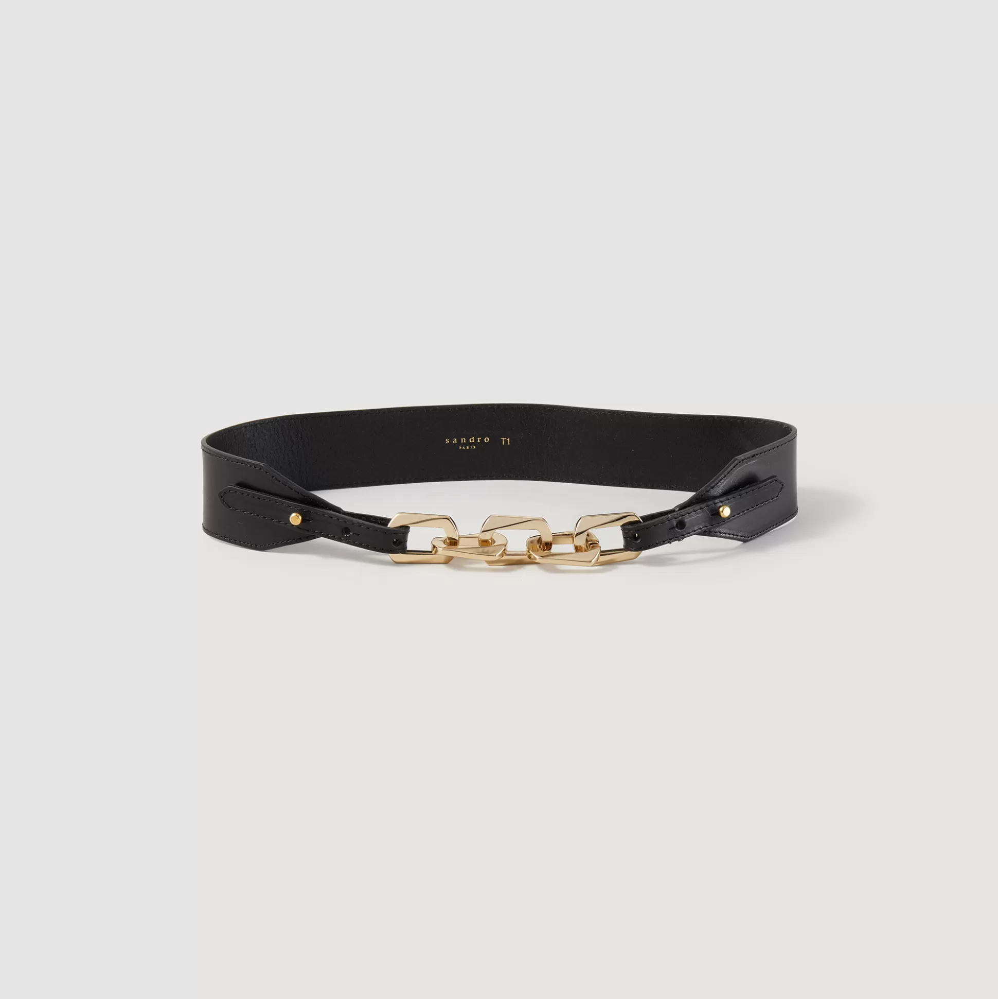 Sandro Paris Leather Belt With Chain> Belts