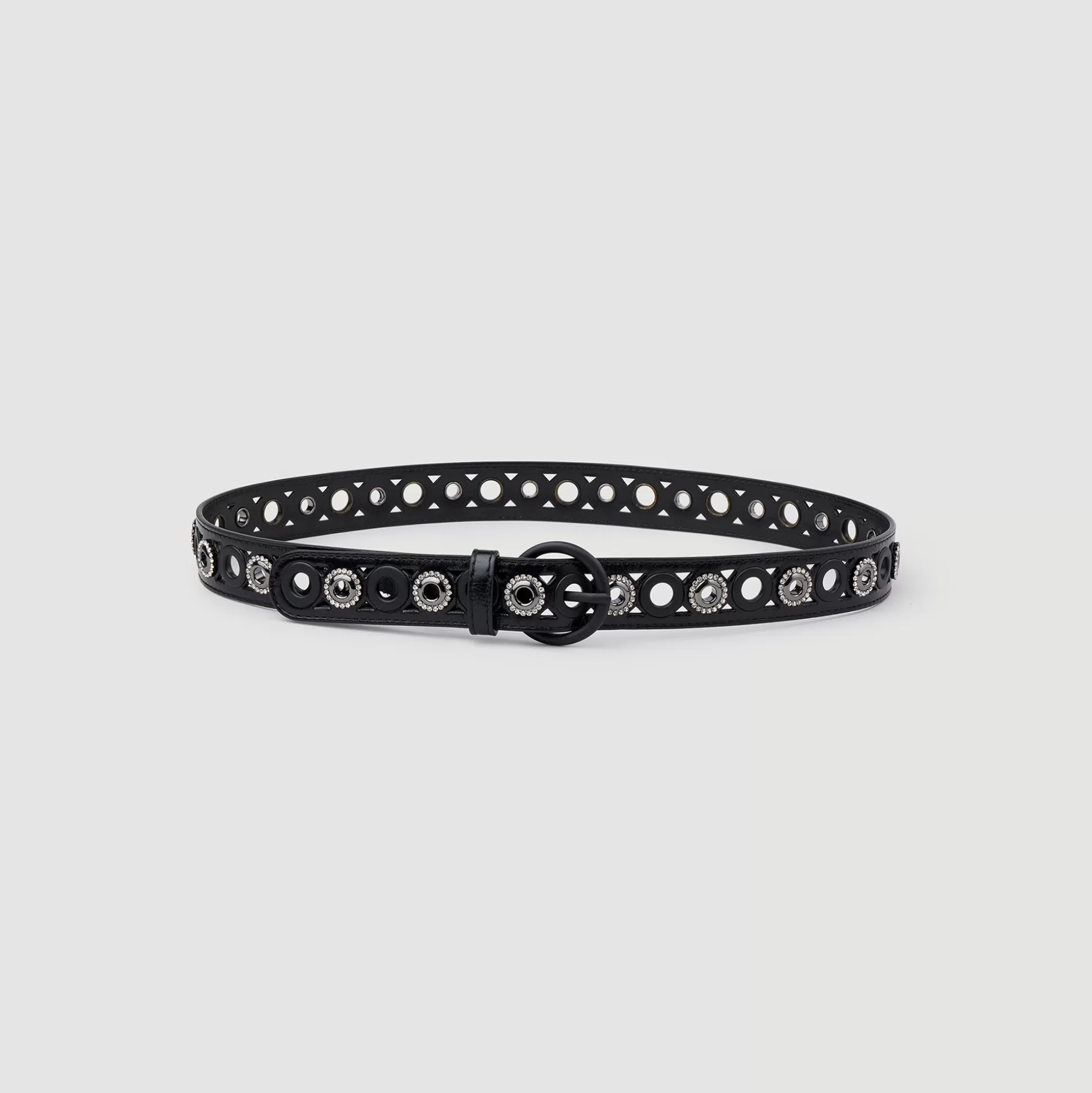 Sandro Paris Leather Belt With Eyelets> Belts