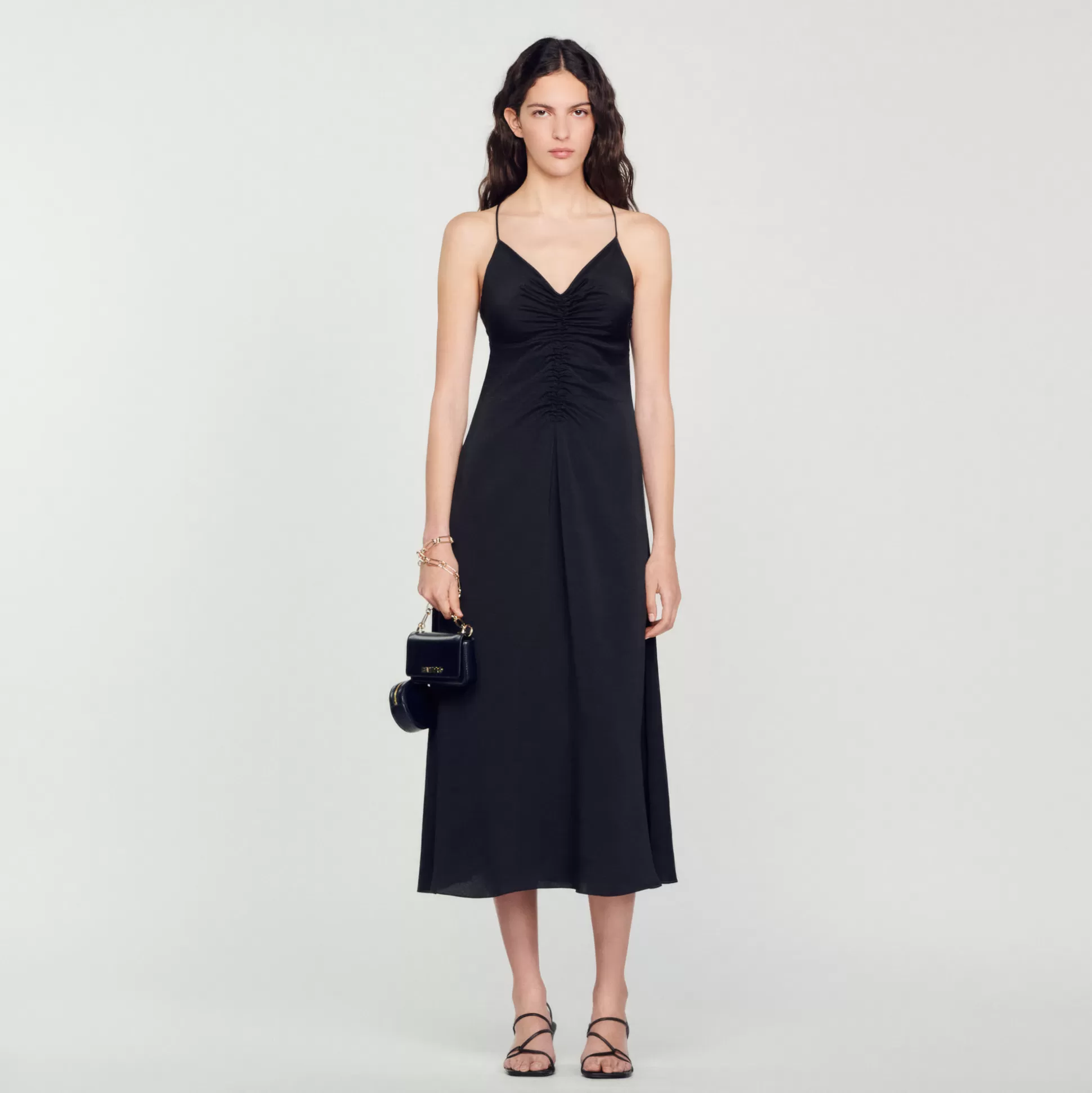 Sandro Paris Long Dress With Narrow Straps> Dresses