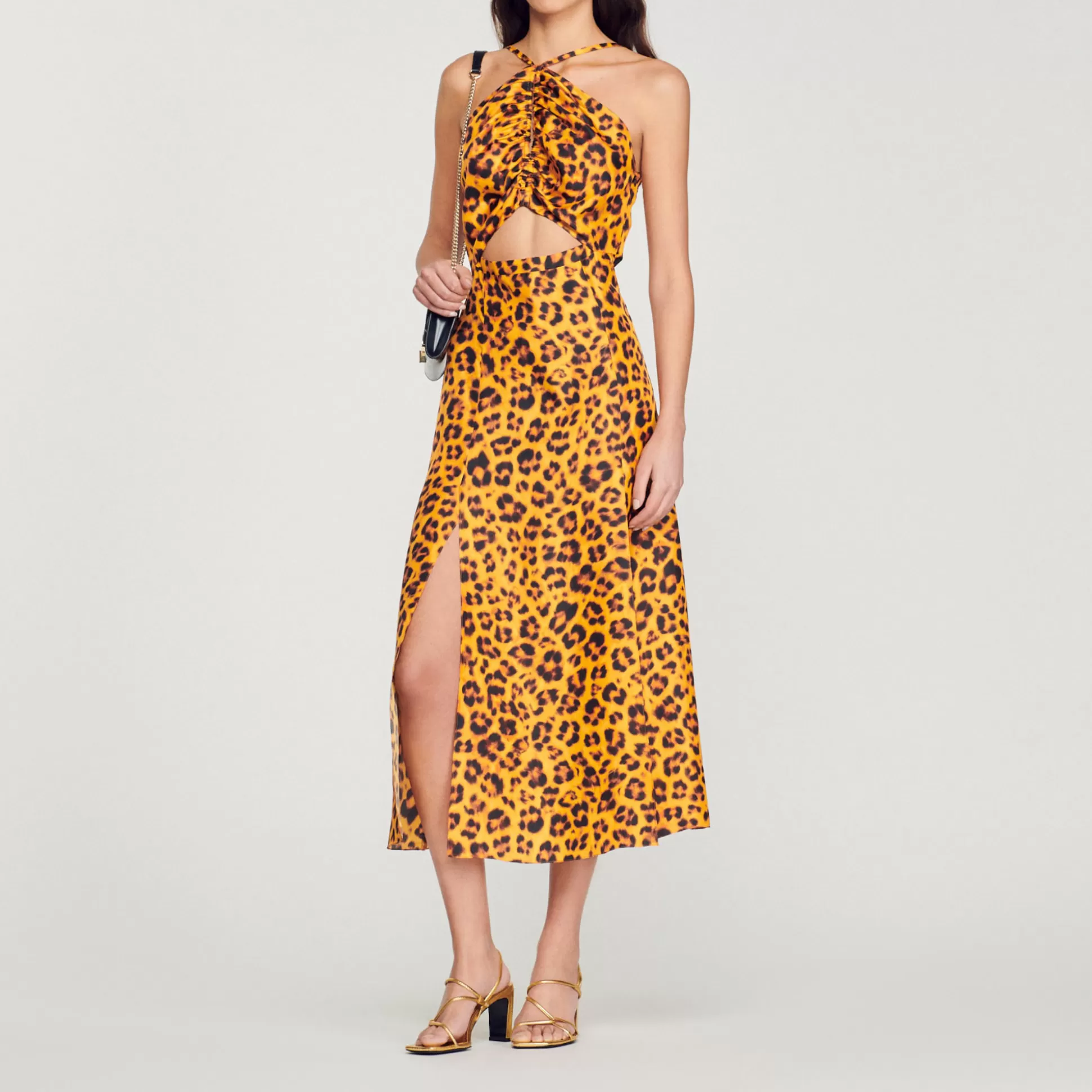 Sandro Paris Long Leopard Print Dress> Dresses