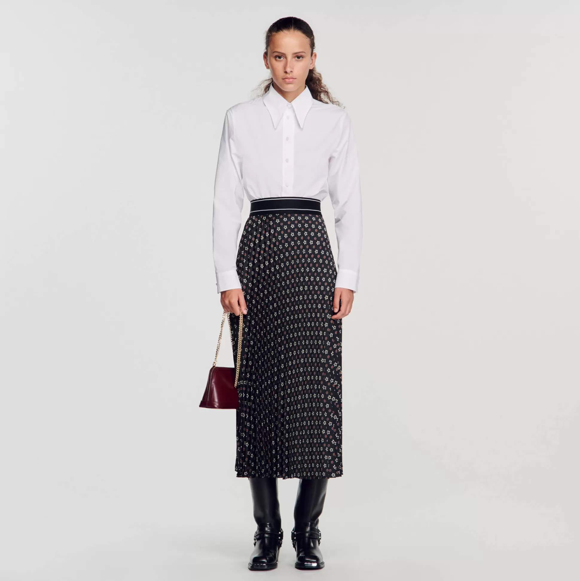 Sandro Paris Long Pleated Skirt> Skirts