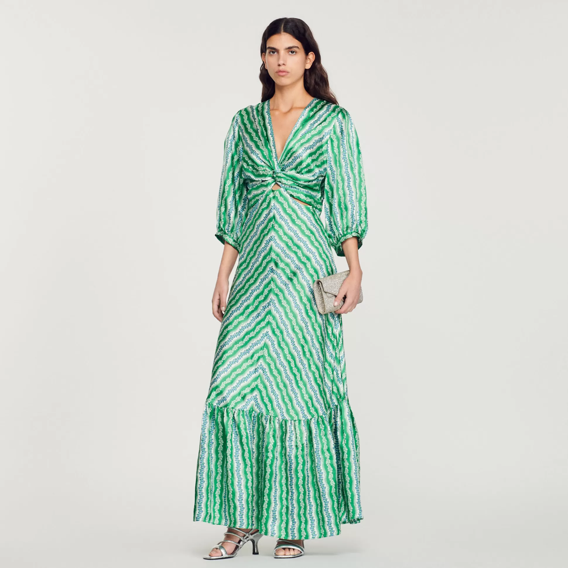 Sandro Paris Long Printed Dress> Dresses