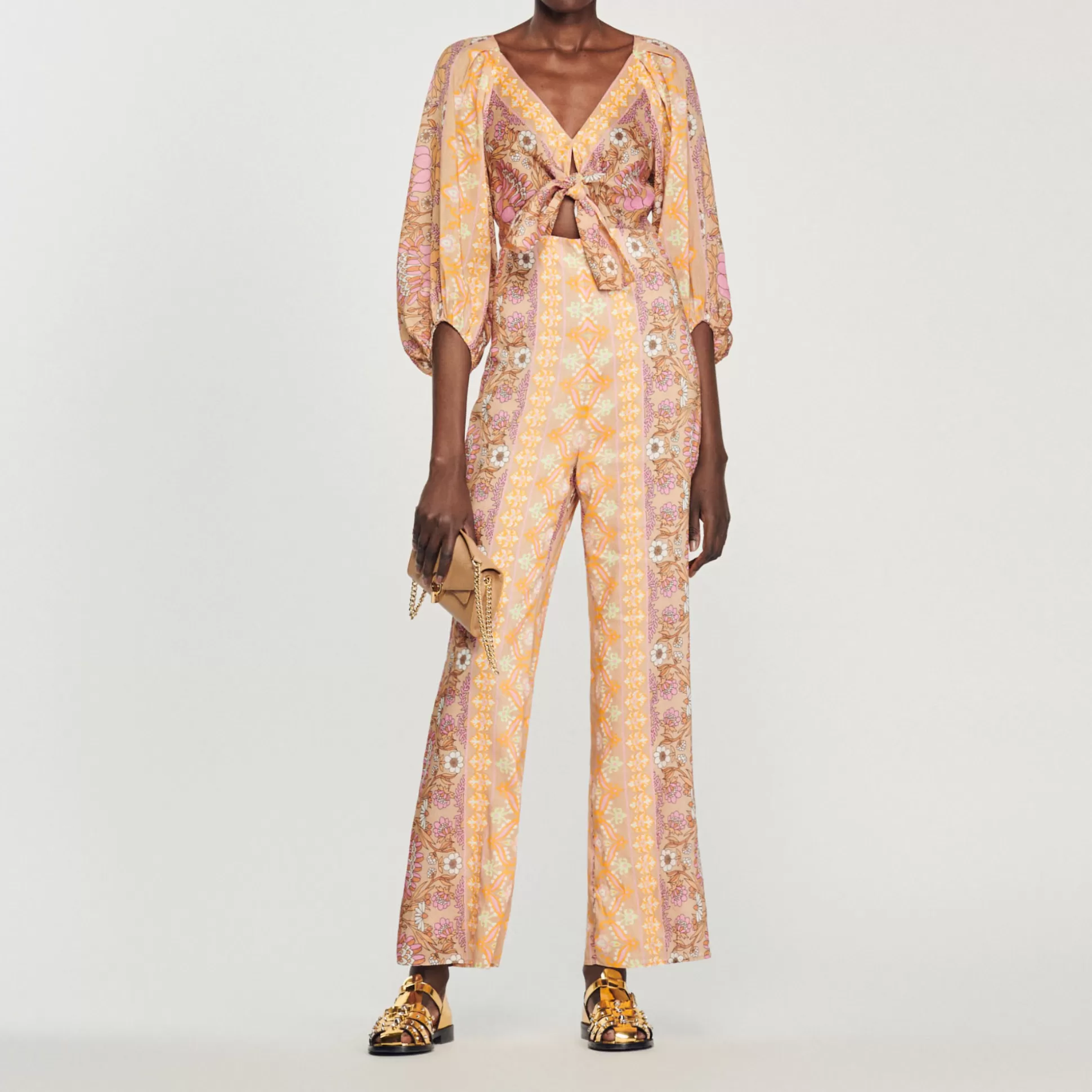 Sandro Paris Printed Jumpsuit> Jumpsuits