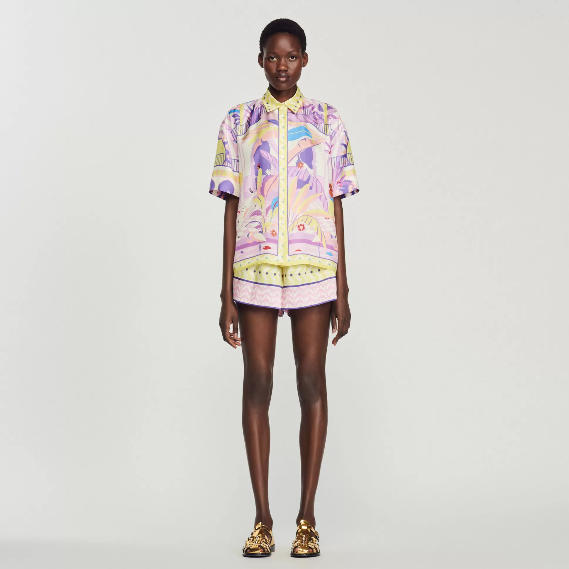 Sandro Paris Printed Shirt> Tops & Shirts