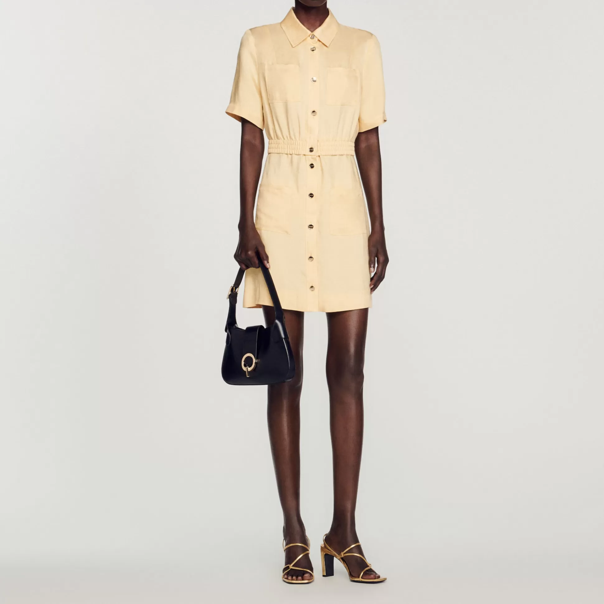 Sandro Paris Short Buttoned Dress> Dresses