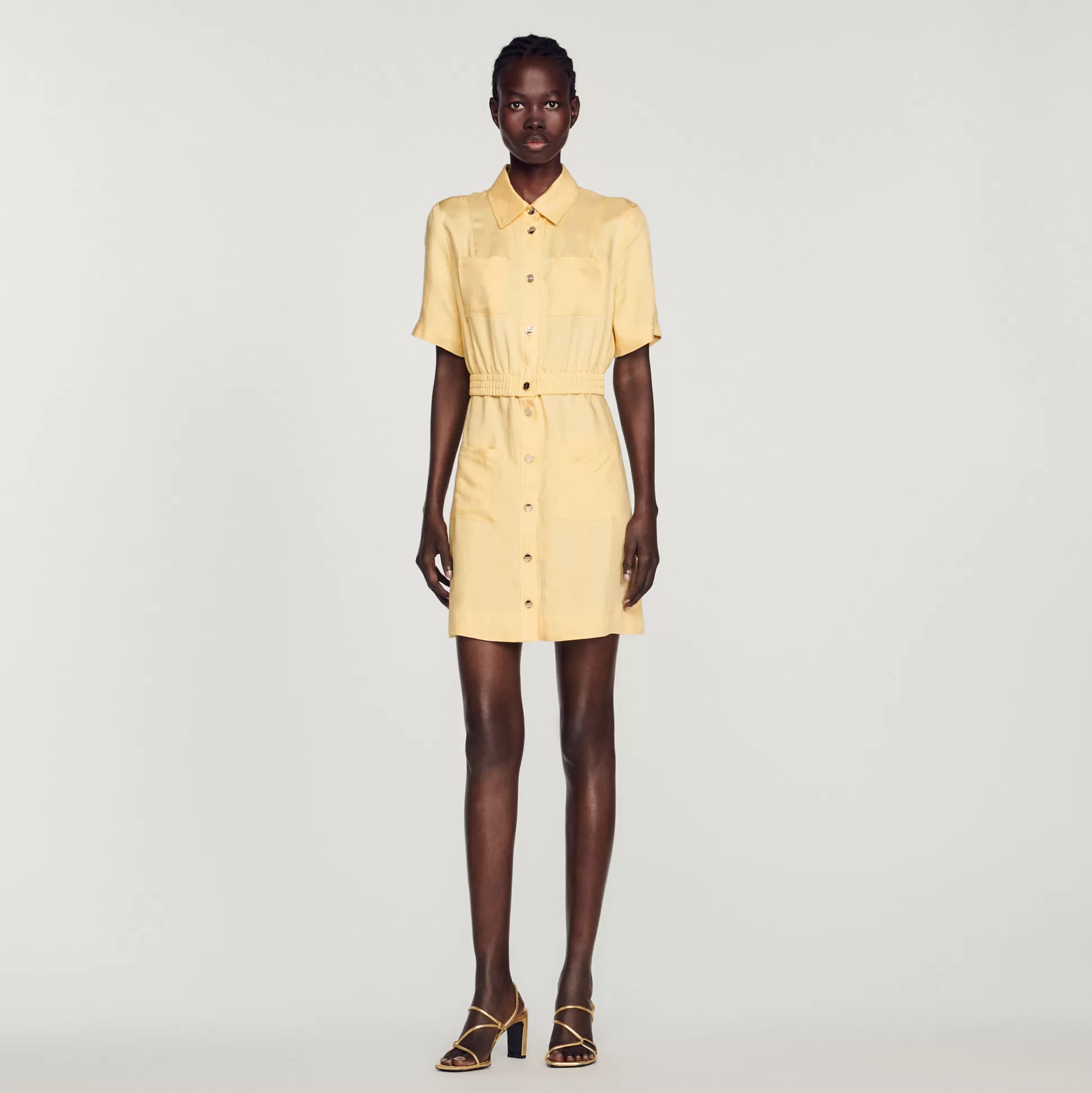 Sandro Paris Short Buttoned Dress> Dresses