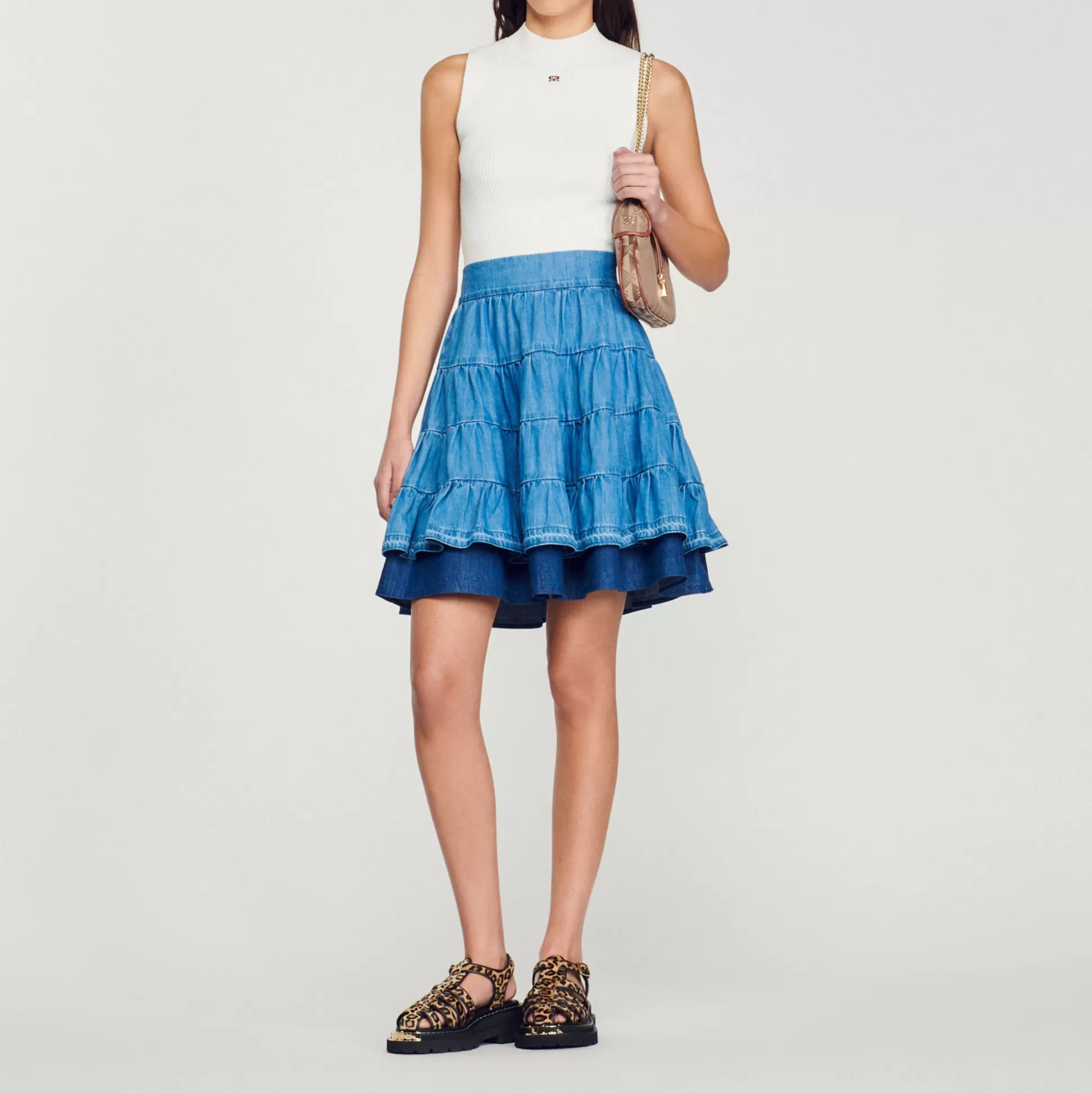 Sandro Paris Short Denim Skirt> Skirts