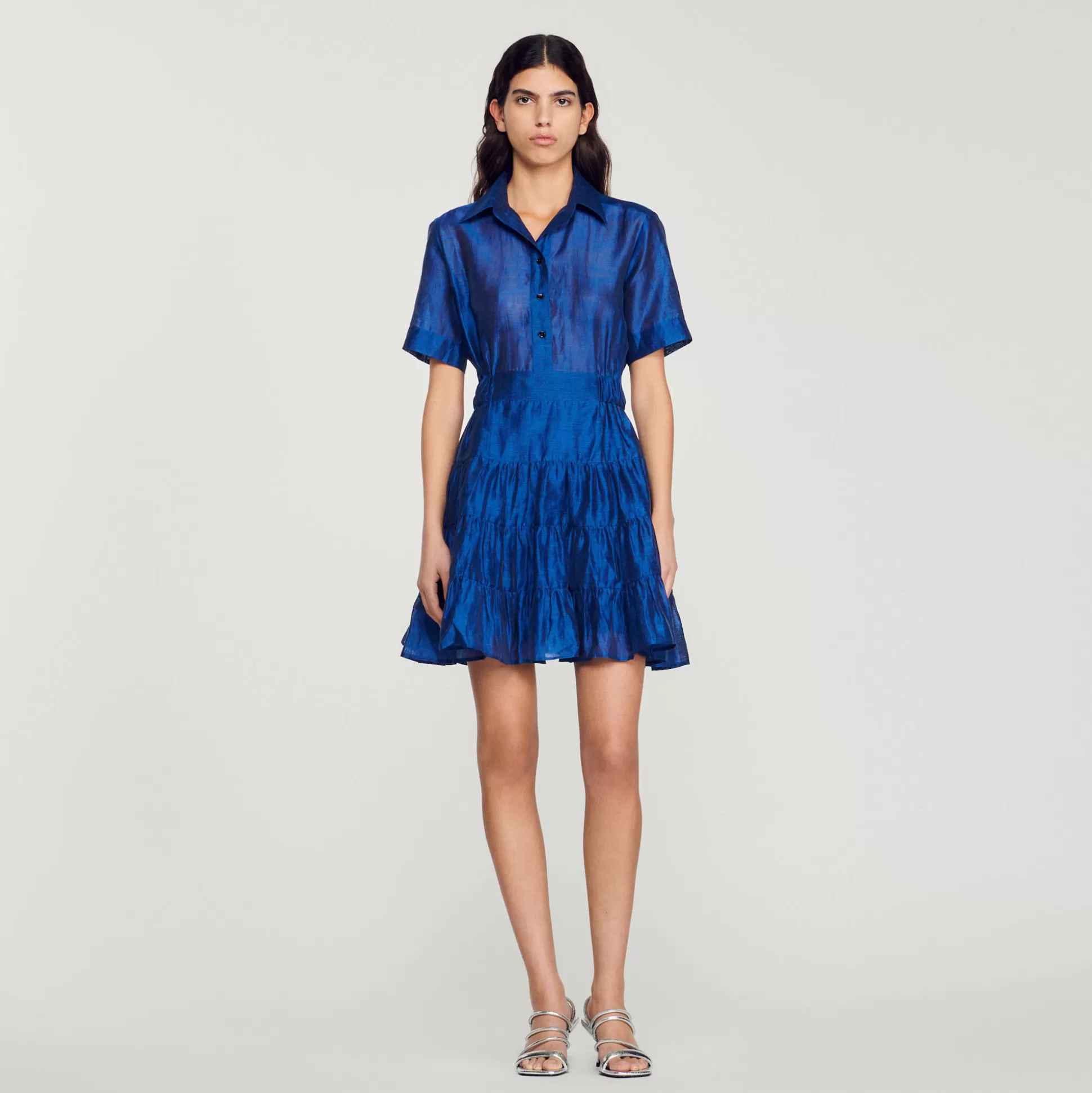 Sandro Paris Short Ruffled Dress> Dresses