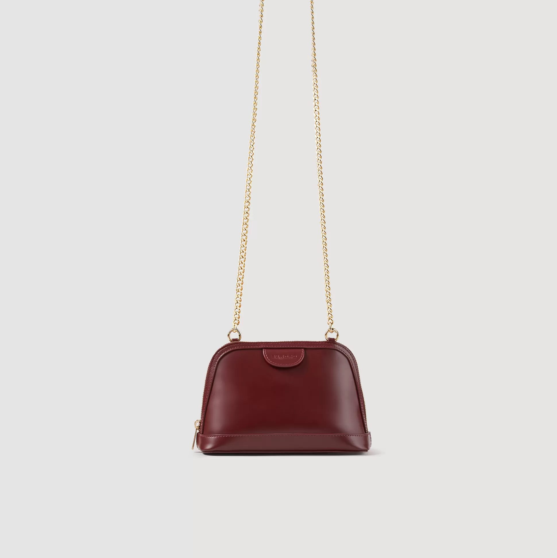 Sandro Paris Smooth Leather Rittah Bag> Crossbody Bags