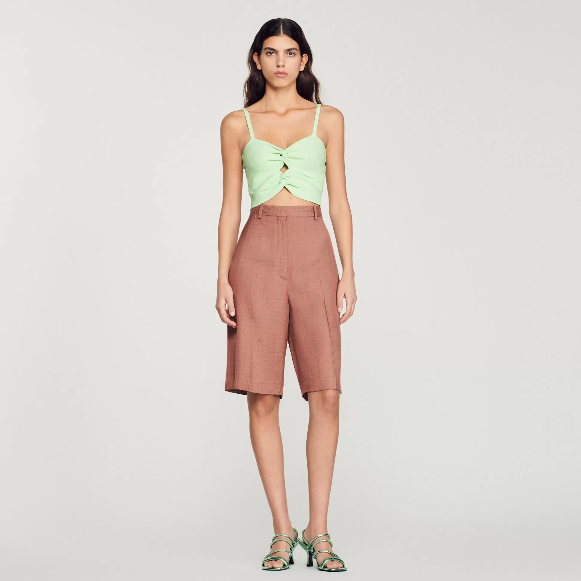 Sandro Paris Tied Crop Top> Tops & Shirts