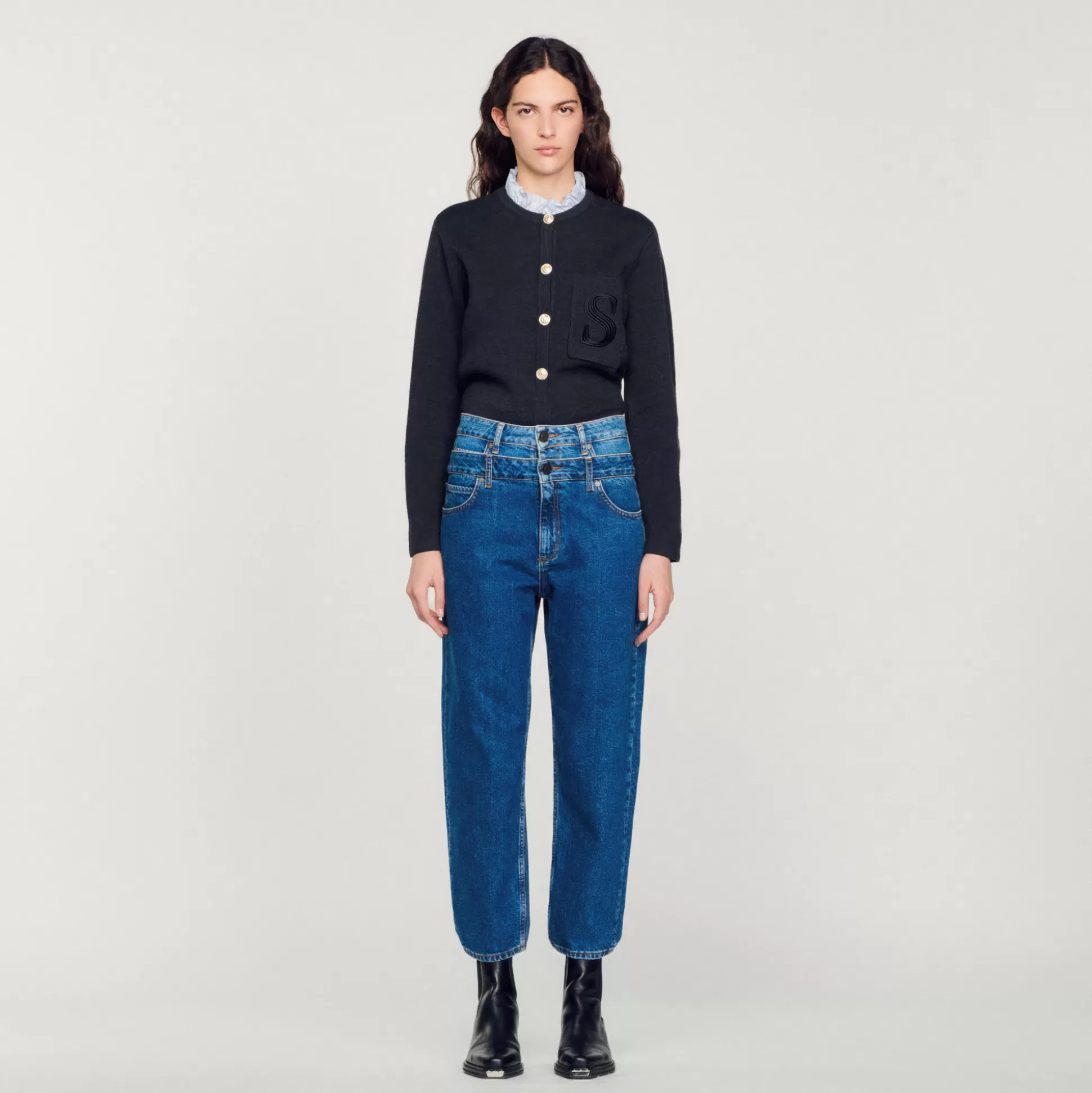 Sandro Paris Trompe L'Oeil Mom Jeans> Jeans