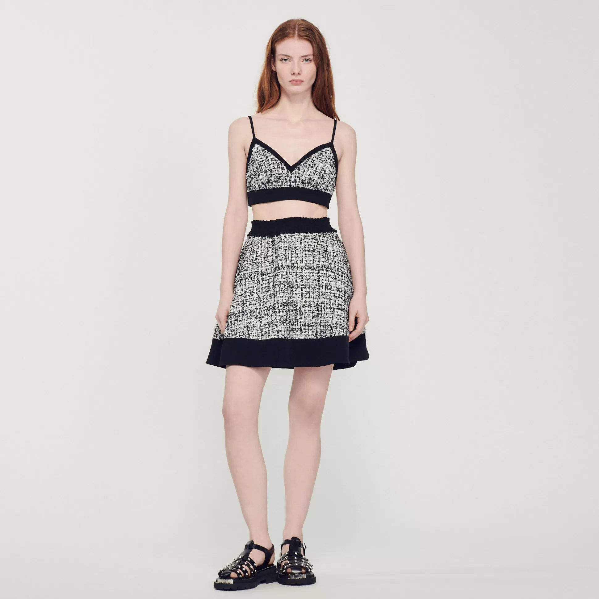 Sandro Paris Tweed Skater Skirt> Skirts