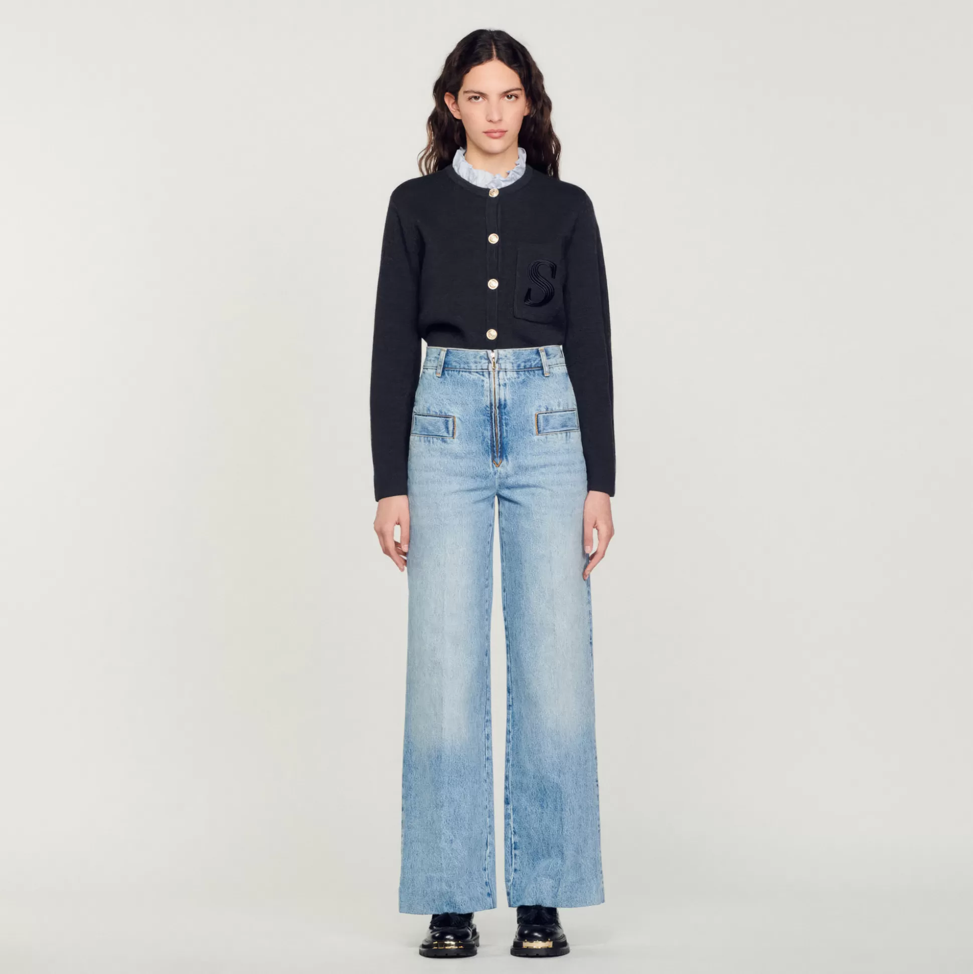 Sandro Paris Wide-Leg Jeans> Jeans