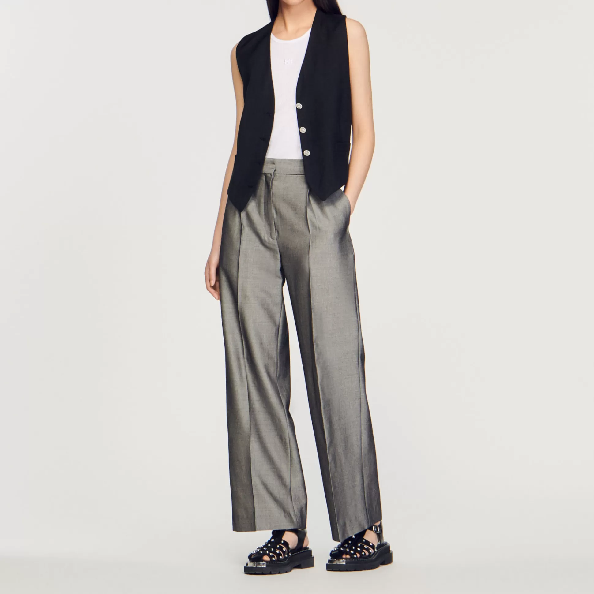 Sandro Paris Wide-Leg Pants> Pants & Shorts