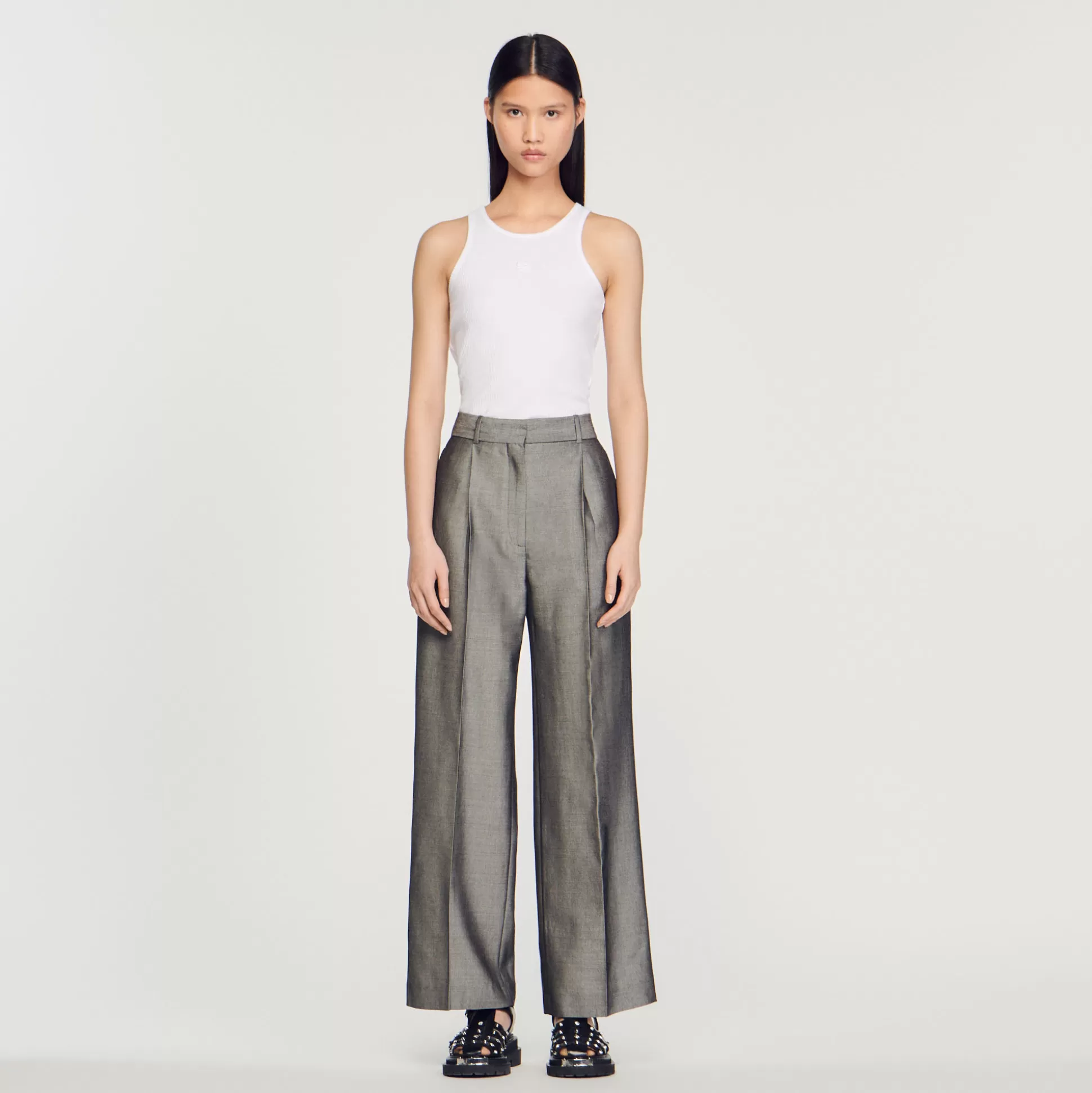 Sandro Paris Wide-Leg Pants> Pants & Shorts