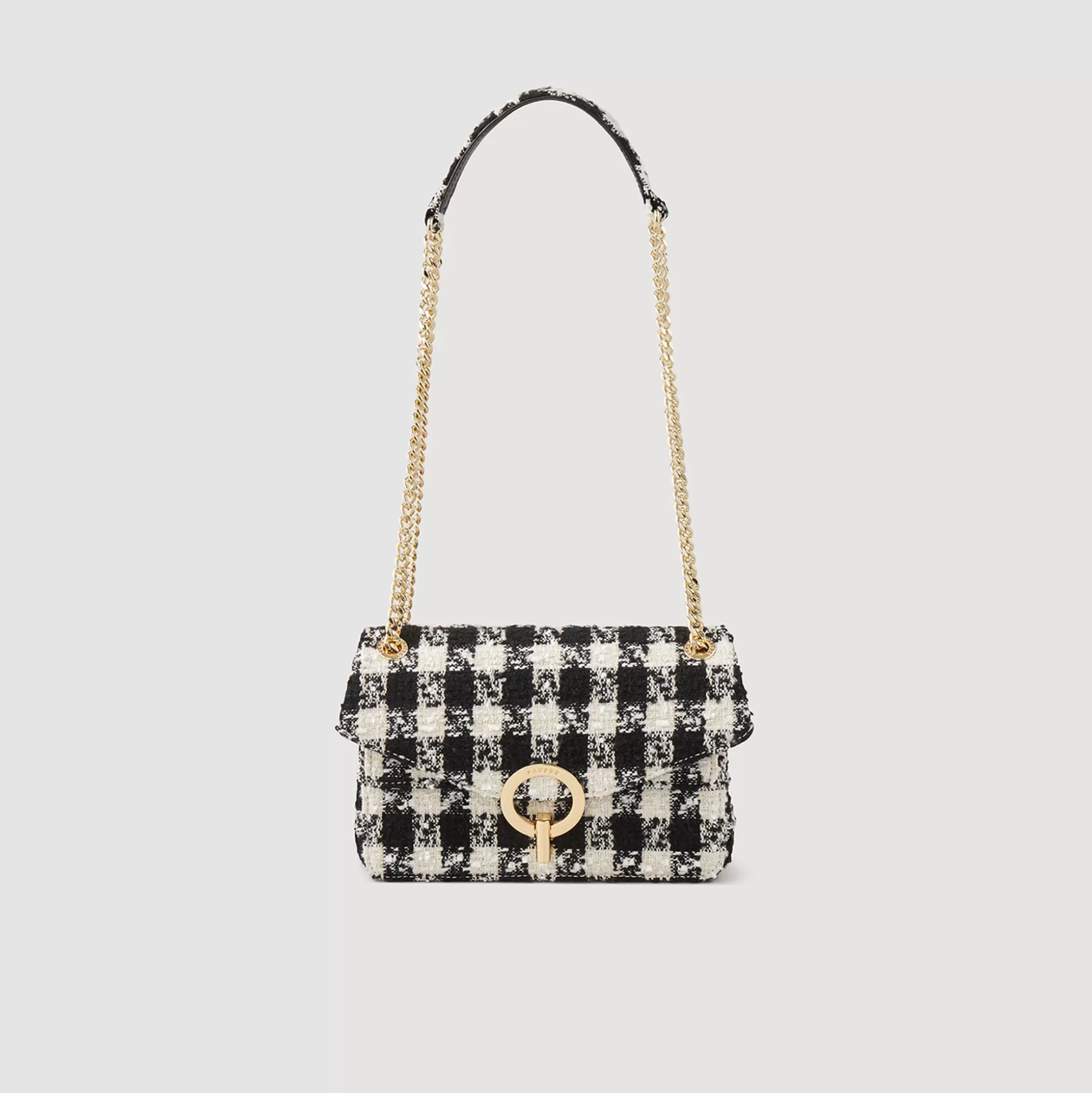 Sandro Paris Yza Bag In Houndstooth Tweed> Crossbody Bags