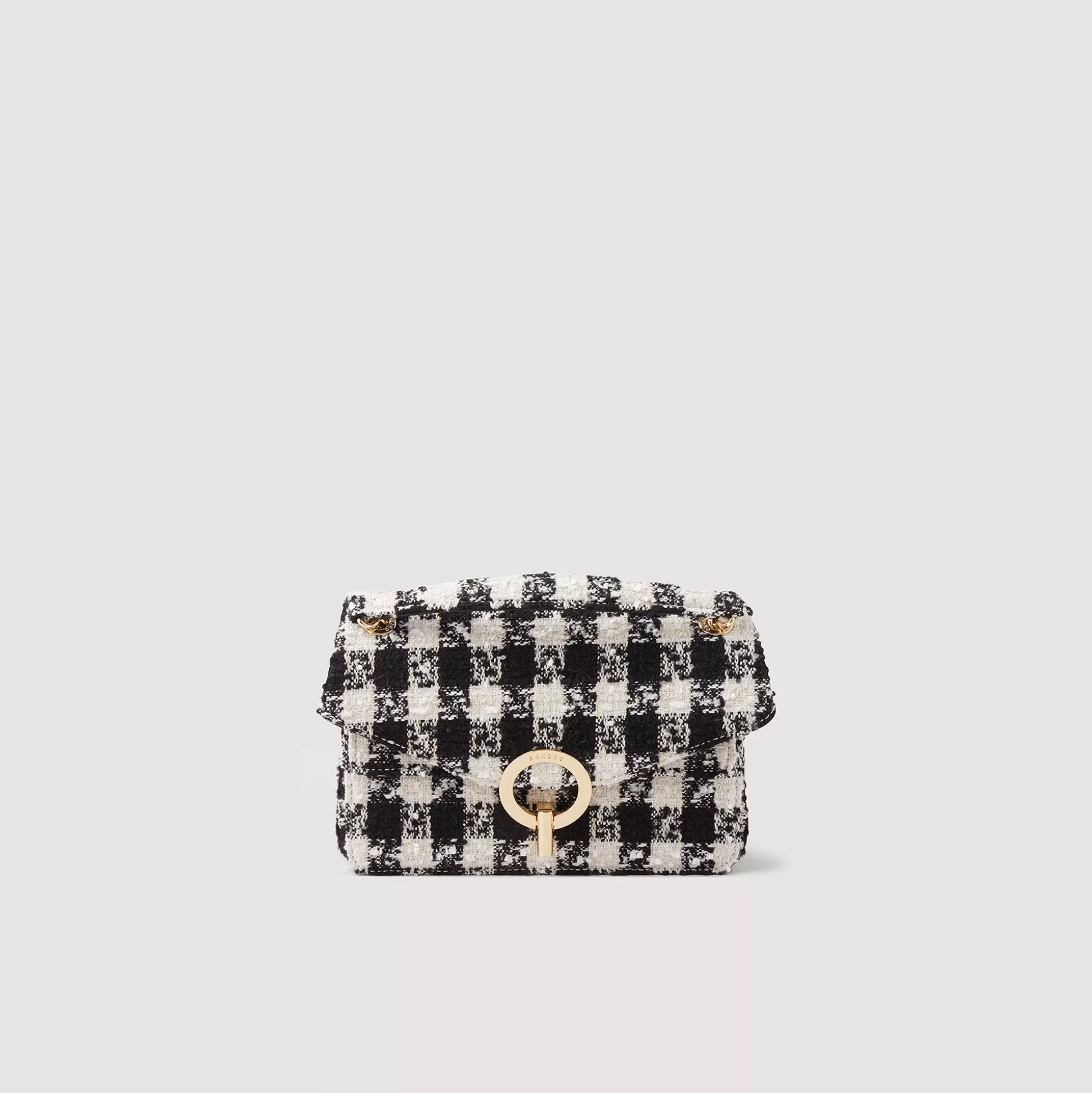 Sandro Paris Yza Bag In Houndstooth Tweed> Crossbody Bags